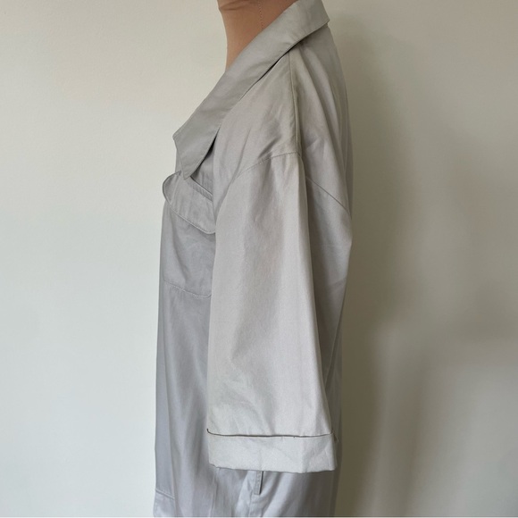 Baum und Pferdgarten Button Front Cotton Silk Gray Short Sleeve Romper US10 DE40 - Picture 12 of 12